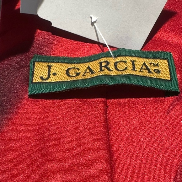 J. GARCIA Art in Neckwear - Vibrant Red Christmas Artistic Tie New With Tags - Picture 3 of 6